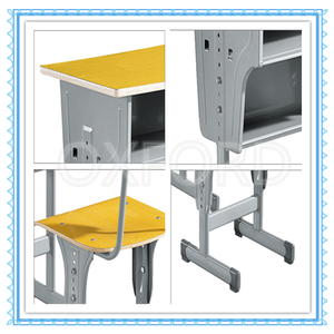 Tamaño estándar de la escuela de escritorio y silla conjunto antiguo NJ-83A pupitre y silla - Product Image 3