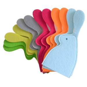 2024 thời trang mới hotsale EcoFriendly giá rẻ tùy chỉnh hình dạng Thỏ cảm thấy động vật bán buôn làm cho con rối ngón tay cho phục sinh sản xuất tại Trung Quốc - Product Image 1