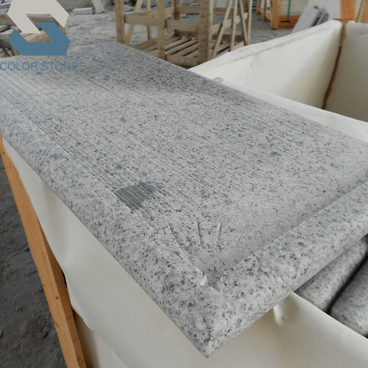 Пламенный натуральный камень bullnose из серого гранита для бассейна