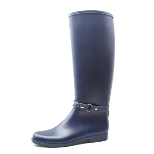 studded fashion wellington rain boots for women