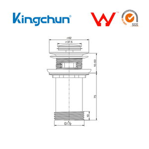 válvula clic-clac latón con rebosadero AVANT - Product Image 2