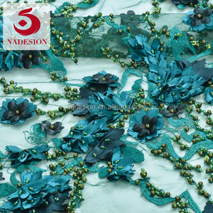 Wholesale <strong>Emerald</strong> Green Organza Tulle Net Lace Fabric - Product Image 2