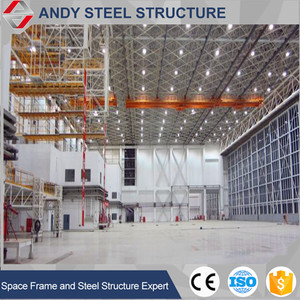 Structure en acier de toiture en treillis d'acier de cadre métallique pour la conception de <span class=keywords><strong>hangar</strong></span> d'avion à vendre toit en treillis de tuyau d'acier de grande envergure - Product Image 4