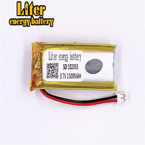 Plug 2.0-2 P 3.7 V 102050 1500 mah ultra slim personalized Rechargeable li-ion batteries lipo battery with wire - Product Image 1