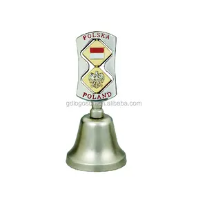 Vintage Hand Held Messing Dinner Bell Dzwonek Polska Eagle Polska Souvenir Diner Klokken