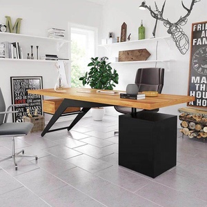 Table de <span class=keywords><strong>bureau</strong></span> industrielle en <span class=keywords><strong>bois</strong></span> massif, taille de l175 * d75 * h75 cm, prix Exw, 346 $/pièce, commande personnalisée quantité minimale de commande ot012 - Product Image 3