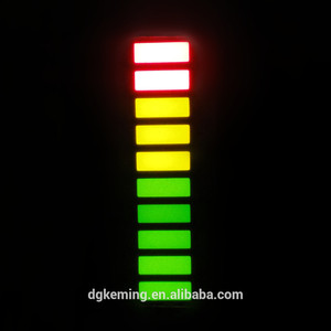 diez segmentos barra de led de visualización 10 3 colores rojo verde amarillo de alta fidelidad de señalización - Product Image 1
