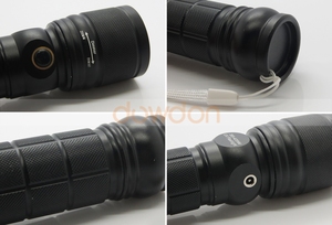 Zoomable T6 Trắng LED + Q5 UV 5W Dual Nguồn Ánh Sáng Đèn Pin Torch - Product Image 3
