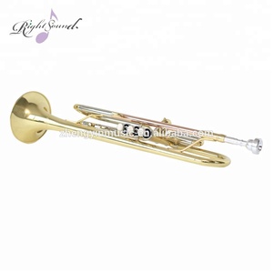 เครื่องดนตรีทองเหลืองเคลือบทองมืออาชีพทรัมเป็ต Bb Key - Product Image 3