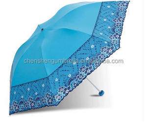 Encaje lluvia <span class=keywords><strong>protector</strong></span> <span class=keywords><strong>solar</strong></span> a prueba de lluvia paraguas plegable - Product Image 2