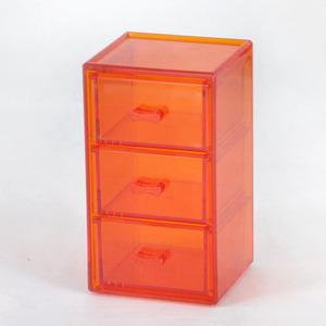 Cajón de plástico rosa oscuro para organización de escritorio - Product Image 3