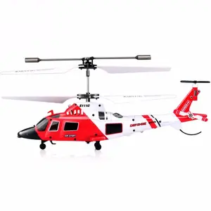 Syma s111g helicóptero de combate rc, 3.5ch led luz fácil de controlar aeronaves com gyro, brinquedos à prova de quebra