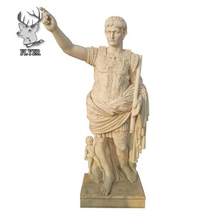 Tượng Hoàng Đế La Mã Julius Caesar Augustus, Bằng Đá Cẩm Thạch Nổi Tiếng Kiểu Tây - Product Image 2