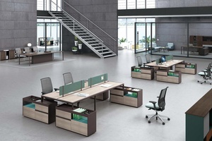 Design moderno melamina stile elegante commerciale in legno Business mobili da ufficio scrivania per il personale aziendale - Product Image 5
