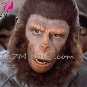 Customer made human hair wig Planet Of The Apes costume full lace wig