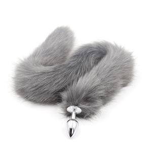 سدادة شرجية صغيرة من الفولاذ المقاوم للصدأ مع ذيل ثعلب صناعي طويل، ألعاب جنسية شرجية للبالغين BDSM - Product Image 4