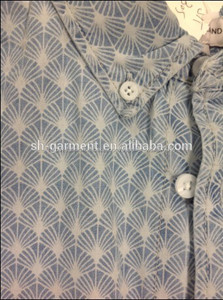 Mens DENIM impreso camisa de manga corta para con deshilachada Nd01 - Product Image 3