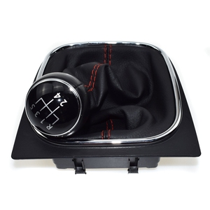 5 Velocidade Manual de Couro Gear Shift Knob para VW Golf MK5 MK6 <span class=keywords><strong>Jetta</strong></span> MK3 <span class=keywords><strong>MK4</strong></span> 2004-2015 1KD 711 113 a 1KD711113A - Product Image 1