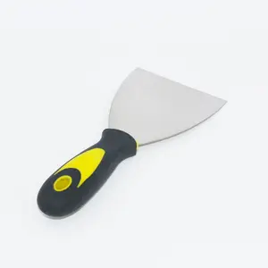 Carbon steel polishing stainless steel blade 1-6 inch putty knife flexible with plastic handle