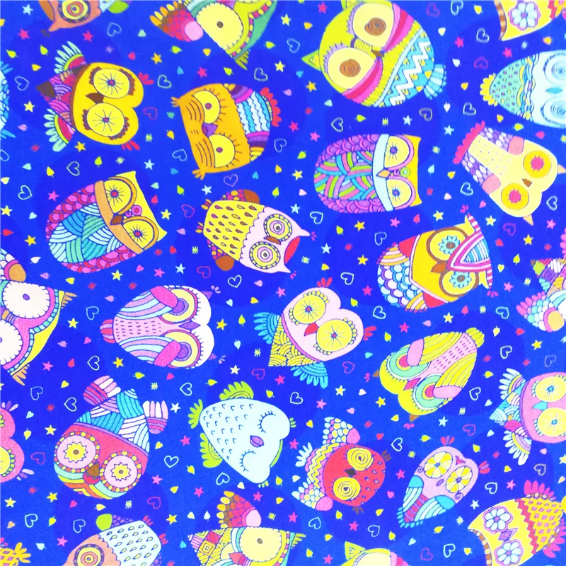 US market custom designs print wholesale cotton lycra fabric cut pieces