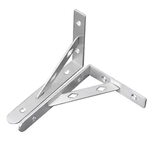 Phần Cứng Gia Cố Dập 90 Độ Thép Mạ Kẽm Tam Giác Thẳng Đứng Kim Loại Kệ Bracket