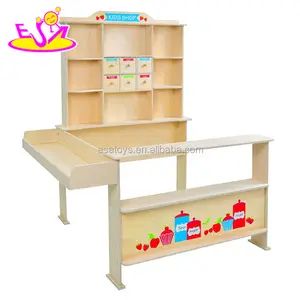 Best design kids baby children cheap wooden eva supermarket toy w10a055 support oem customized