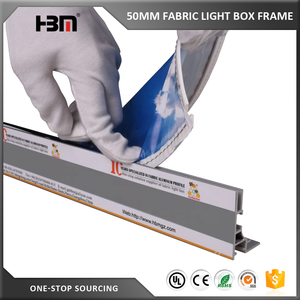 Sistem Banner Kain Tegangan Satu Sisi Profil Aluminium Kotak Cahaya 50mm - Product Image 3