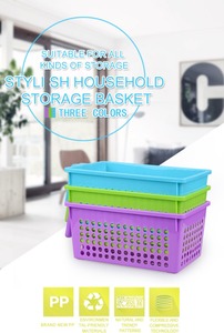 <span class=keywords><strong>Meilleur</strong></span> vente de bonne qualité <span class=keywords><strong>portable</strong></span> en plastique classe paniers de rangement avec poignée - Product Image 2