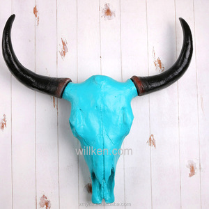 Décorations murales, statues <span class=keywords><strong>de</strong></span> tête d'animal, polyrésine, squelette <span class=keywords><strong>de</strong></span> <span class=keywords><strong>taureau</strong></span> - Product Image 2