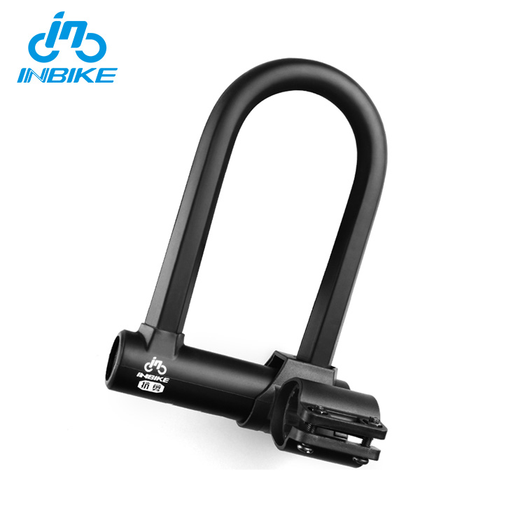 INBIKE заводская цена, жесткий корпус, стальной кабель, защита от кражи, черный U-образный велосипедный замок для велосипеда