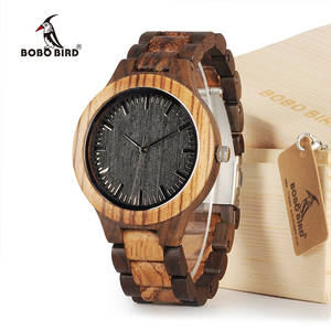 긴급 주문 빠른 배송 뜨거운 판매 에코 패션 OEM 우드 그레인 일본 석영 운동 시계 남성용 Zebrawood 나무 스포츠 시계 낮은 MOQ Dropshipping - Product Image 1