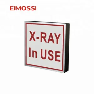 led warning x-ray in use rectangle warning sign for hospital