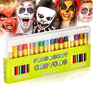 Crayons de Peinture de Visage Maquillage Bâtons Maquillage De <span class=keywords><strong>Clown</strong></span> Halloween Non Toxique Enfants/Enfant Robe pour Bébé - Product Image 5