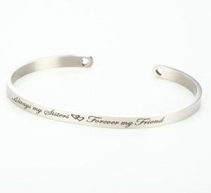 Siempre <span class=keywords><strong>mi</strong></span> hermana para siempre, <span class=keywords><strong>mi</strong></span> amigo, brazalete acanalado, pulsera, regalos <span class=keywords><strong>de</strong></span> joyería para <span class=keywords><strong>la</strong></span> amistad <span class=keywords><strong>de</strong></span> <span class=keywords><strong>la</strong></span> hermana - Product Image 1