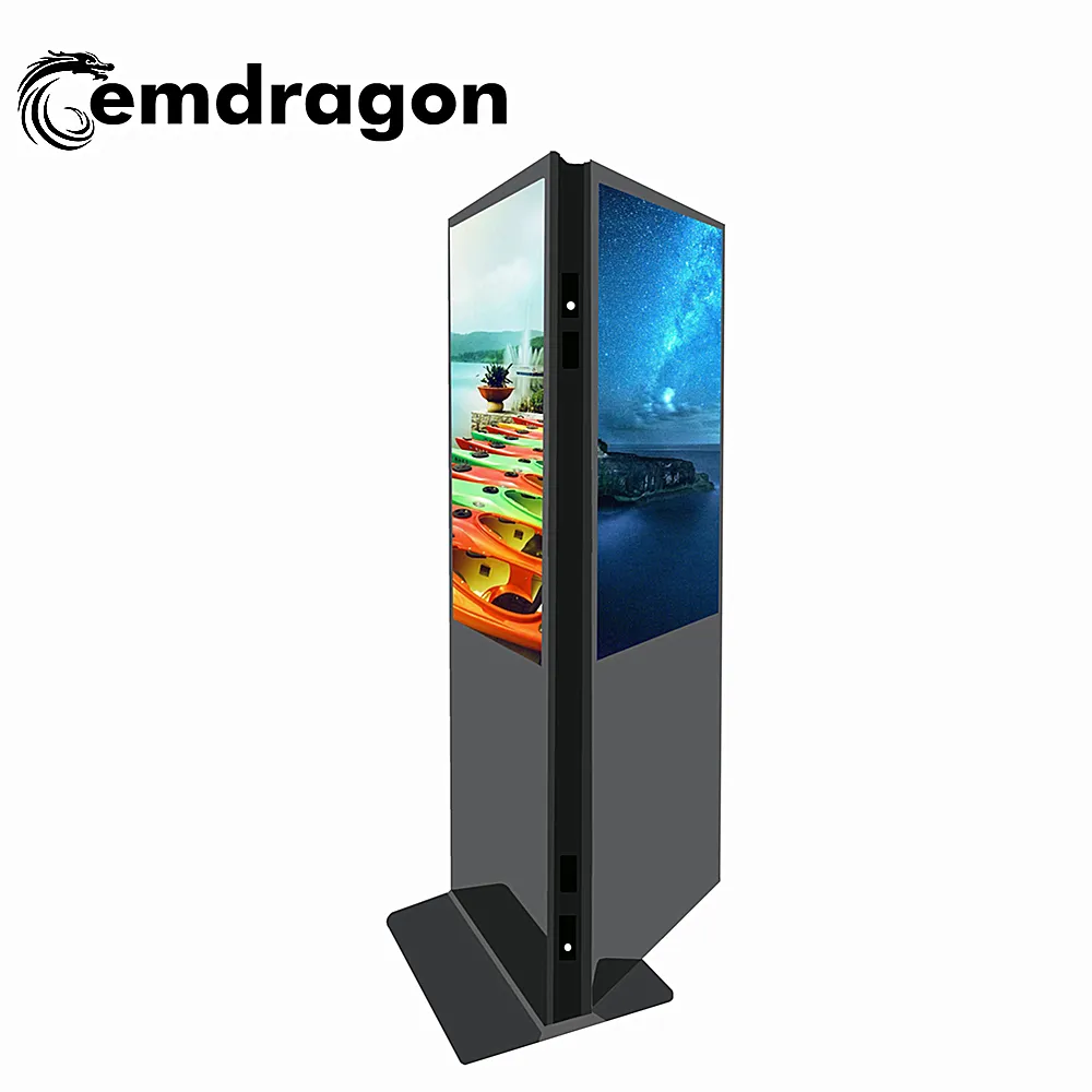 Ad Speler 3d Dubbelzijdig Digital Signage 32 Inch Ultra Slim Dubbelzijdig Full Color Waterdichte Led Reclame Display