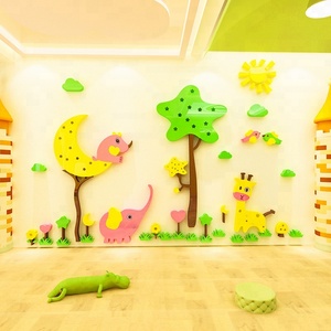 Adesivi Murali 3D in Acrilico con Elefante e Giraffa per Decorazione Casa e Asilo, Design Chic per Negozi Madre e Figlio - Product Image 2