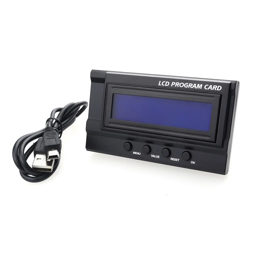 برنامج LCD بطاقة 1/10 و 1/8 مقياس وحدة تحكم بشاشة إل سي دي lcd برنامج بطاقة ل rc فرش sensored موتور