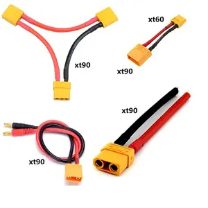 China factory XT90 to 4mm banana plug connector Plug Adapter Lead charge cable 14AWG 150mm for RC Lipo battery