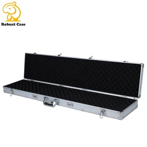 Uslion-long étui de transport en aluminium noir personnalisé, niveau de protection, haute qualité, avec logo autocollant - Product Image 1