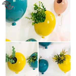 Vaso da <span class=keywords><strong>Parete</strong></span> <span class=keywords><strong>in</strong></span> <span class=keywords><strong>Ceramica</strong></span> Creativo a Forma di Palloncino Multicolore per Decorazione Casa - Product Image 4