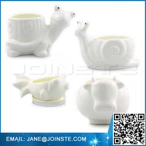 ชุดกระถางปลูกสัตว์เซรามิก<span class=keywords><strong>4</strong></span>สีขาว-หอยทากเต่าวัวและปลา - Product Image 2