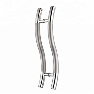 Trang Trí Phụ Kiện Cửa <span class=keywords><strong>S</strong></span> Shape Rắn Rỗng Bằng Thép Không Gỉ 304 Tay Nắm Cửa - Product Image 1