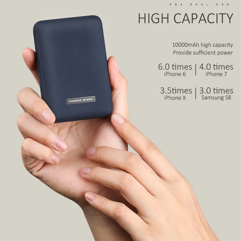Iniu — batterie Ultra mini Portable 10000mah, chargeur externe de téléphone, double USB, 5V 2a, charge rapide, pour iPhone X