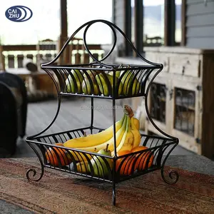 金属厨房装饰存储显示蔬菜水果篮，水果架，水果盘