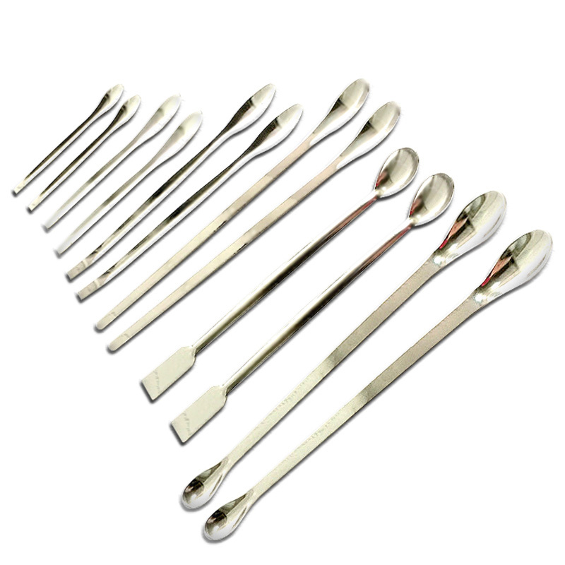 3-teiliges Laborlöffel-Set Aus Edelstahl 304 – Mikrospatel, Doppelseitig, 220 Mm, Für Pulver, Gele & Probenahme