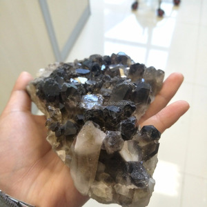 Commercio all'ingrosso quarzo fumè Naturale cluster di cristallo geodi per la decorazione - Product Image 3