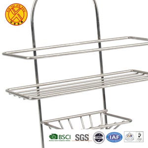 Scaffale per bagno antico senza perforazione scaffale per bagno scaffale per bagno cromato <span class=keywords><strong>con</strong></span> <span class=keywords><strong>ganci</strong></span> - Product Image 3