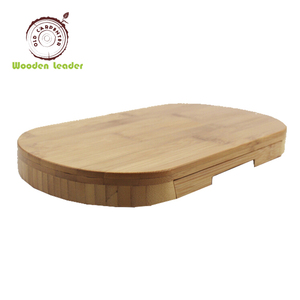Vente <span class=keywords><strong>en</strong></span> gros de couverts de cuisine naturels fantaisie personnalisés, ensemble de plateau à trancher pour gâteau pain, tiroir, planche à découper et couteau <span class=keywords><strong>en</strong></span> bambou - Product Image 6