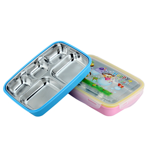 Lonchera Infantil de Acero Inoxidable, Hermética, con Tapa de Plástico Ecológica, Conserva la Frescura, Contenedor de Almacenamiento de Alimentos para Bebés - Product Image 1