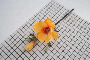 الجملة رخيصة قصيرة فو الحرير الملونة الزهور ماغنوليا الزهور الاصطناعية للزينة - Product Image 3